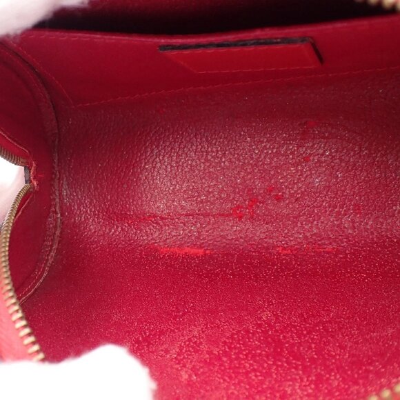 LOUIS VUITTON LV Logo Dauphine PM Pouch Bag Epi Leather Red M48447 02AA006 - Picture 11 of 14